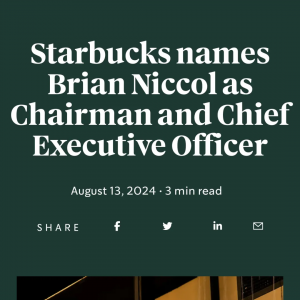 �ǰͿ˓Q��������Brian Niccol�鶭���L����ϯ��(zh��)�й�